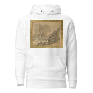 An Old Man and an Attendant heading to a two-story Mansion at the Shore by Tani Bunchō Hoodie