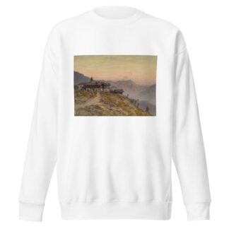 Lever de soleil sur un village alpin by Vincent Blatter Sweatshirt