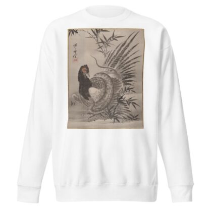 Pheasant Caught by a Snake by Kawanabe Kyōsai Sweatshirt
