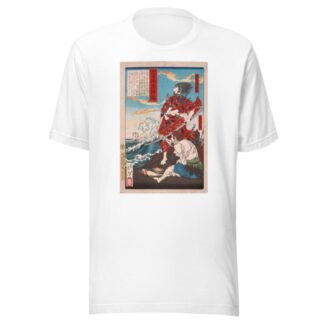Chinzei Hachirō Tametomo and Oniyashi on a Beach by Tsukioka Yoshitoshi T-Shirt
