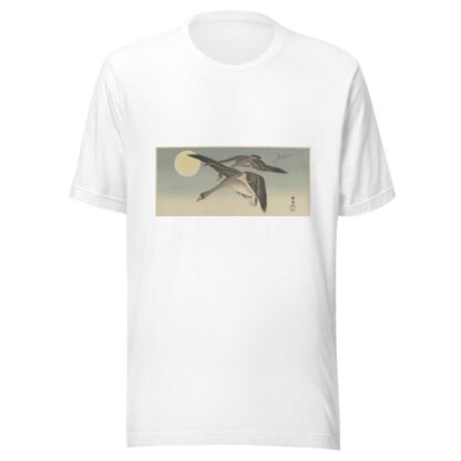 Geese at full moon by Ohara Koson T-Shirt