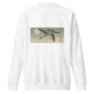 Geese at full moon by Ohara Koson Sweatshirt