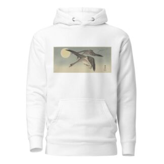 Geese at full moon by Ohara Koson Hoodie