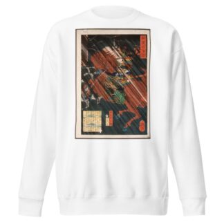 Watanabe Genji Tsuna on a Horse in the Rain by Tsukioka Yoshitoshi Sweatshirt