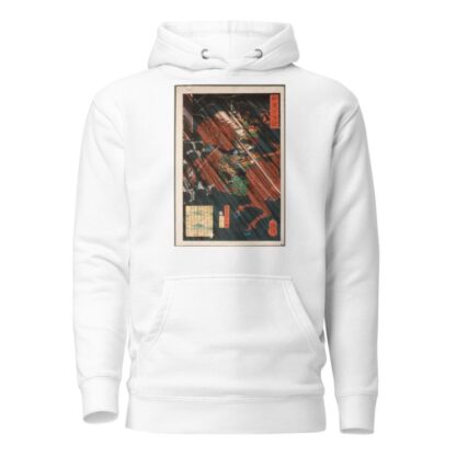 Watanabe Genji Tsuna on a Horse in the Rain by Tsukioka Yoshitoshi Hoodie