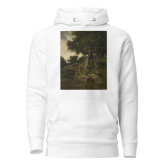 Shepherdess and Sheep by Charles Emile Jacque Hoodie