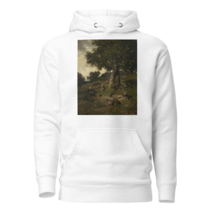 Shepherdess and Sheep by Charles Emile Jacque Hoodie