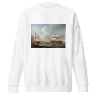 Foudroyant and Pégase entering Portsmouth Harbour, 1782 by Dominic Serres Sweatshirt