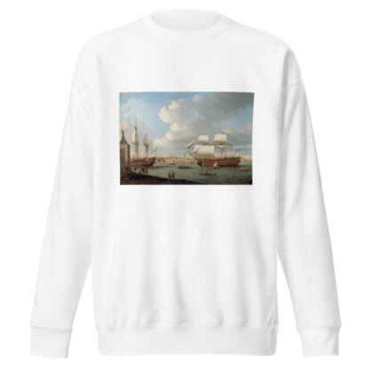 Foudroyant and Pégase entering Portsmouth Harbour, 1782 by Dominic Serres Sweatshirt