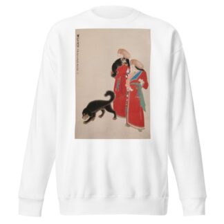 Tibétaines au dogue by Daqian Zhang Sweatshirt