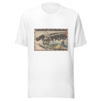 Marching over Bridge by Andō Hiroshige T-Shirt