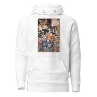 Tawara Tōda Hidesato Protecting the Dragon Woman of Seta from the Giant Millipede by Tsukioka Yoshitoshi Hoodie