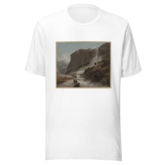 Waterfall between Chiavenna and Mount Splügen by Francis Towne T-Shirt