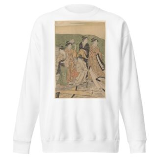 Geisha at the Ferry by Katsukawa Shunchō Sweatshirt