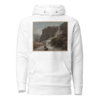 Waterfall between Chiavenna and Mount Splügen by Francis Towne Hoodie