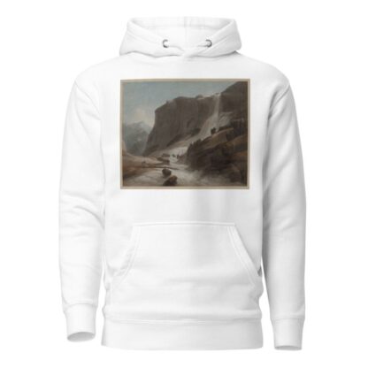 Waterfall between Chiavenna and Mount Splügen by Francis Towne Hoodie