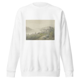 Gezicht vanuit het park van Bellagio, aan het Comomeer by Karoly Lajos Libay Sweatshirt