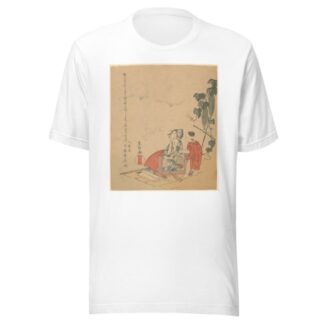 Woman and Boy with Melon Plant by Katsushika Hokusai T-Shirt