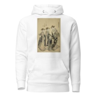 The Courtesan Hinazuru of the Chojiya with her Attendants, from the series ‘Edo Purple in the Pleasure Quarters by Chōbunsai Eishi Hoodie