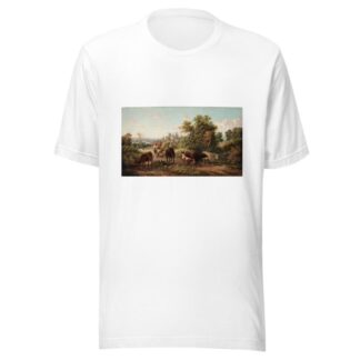 Extensive Landscape near Hereford Cathedral and the River Wye by E. R. Van Hampe T-Shirt