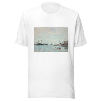 L’escadre devant Villefranche by Eugène Boudin T-Shirt