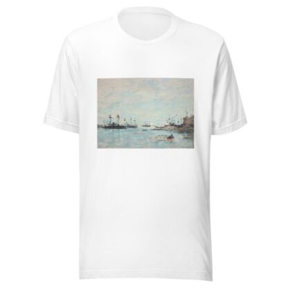 L’escadre devant Villefranche by Eugène Boudin T-Shirt