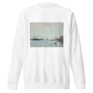 L’escadre devant Villefranche by Eugène Boudin Sweatshirt