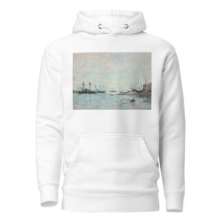 L’escadre devant Villefranche by Eugène Boudin Hoodie