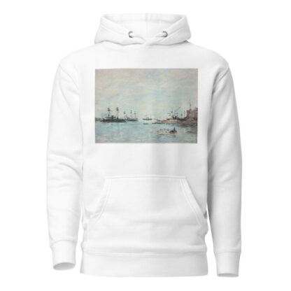 L’escadre devant Villefranche by Eugène Boudin Hoodie