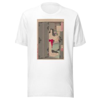 Akazome Emon viewing the Moon from her palace chambers by Tsukioka Yoshitoshi T-Shirt