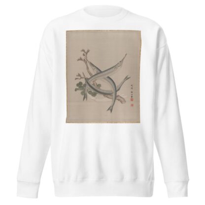 Three Fishes and a Branch by Seki Shūkō Sweatshirt