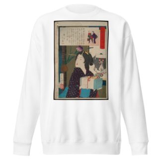 Geisha Carrying Hand Towels at 6;00 p.m. by Tsukioka Yoshitoshi Sweatshirt