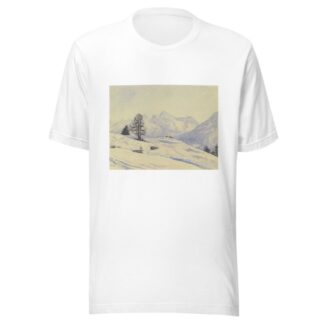 Winterlandschaft, Unterengadin by Jakob Nussbaum T-Shirt