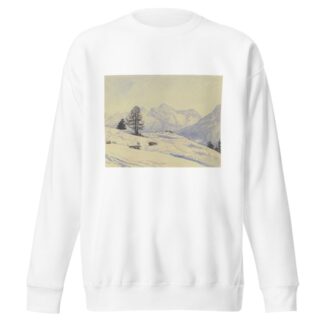 Winterlandschaft, Unterengadin by Jakob Nussbaum Sweatshirt