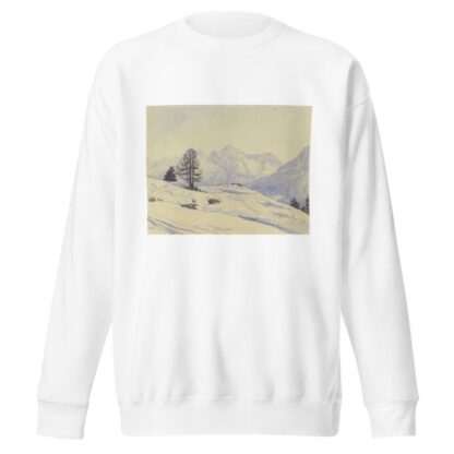 Winterlandschaft, Unterengadin by Jakob Nussbaum Sweatshirt
