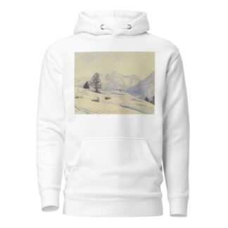 Winterlandschaft, Unterengadin by Jakob Nussbaum Hoodie