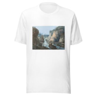 Schlucht mit Wasserfall by Caspar Wolf T-Shirt