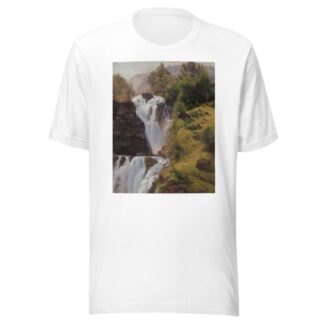 Der Reichenbachfall bei Meiringen by Johann Wilhelm Schirmer T-Shirt