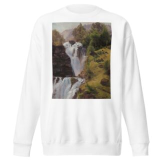 Der Reichenbachfall bei Meiringen by Johann Wilhelm Schirmer Sweatshirt