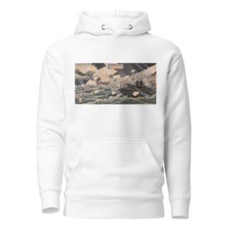 Pictures of the Russo-Japanese Conflict; Number Four; Second Attack on Port Arthur at 3;00 a.m. on February 13 during a Snowstorm by Watanabe Nobukazu Hoodie