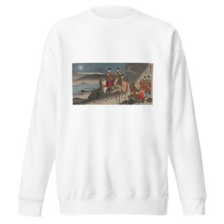 A Scouting Party of the Japanese Army Observing the Movements of Russian Cossack Soldiers across the Daedong River by Kobayashi Kiyochika Sweatshirt