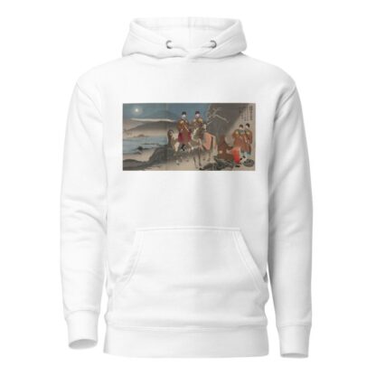 A Scouting Party of the Japanese Army Observing the Movements of Russian Cossack Soldiers across the Daedong River by Kobayashi Kiyochika Hoodie