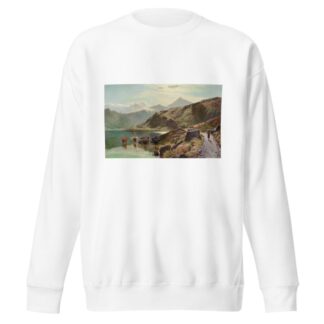 Cattle watering near Snowdonia by Sidney Richard Percy Sweatshirt