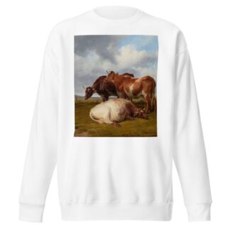 Cattle Grazing by Thomas Sidney Cooper Sweatshirt