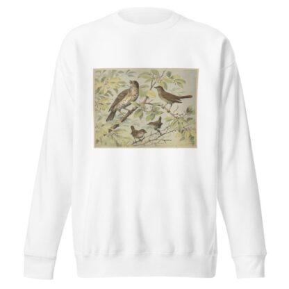 Thrush, nightingale and wren by Oluf August Hermansen Sweatshirt