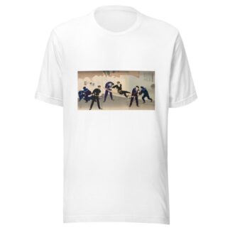 Struggling Hard on the Battleship Hatsuse in the Harbor of Port Arthur by Kobayashi Kiyochika T-Shirt
