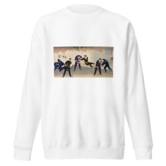 Struggling Hard on the Battleship Hatsuse in the Harbor of Port Arthur by Kobayashi Kiyochika Sweatshirt