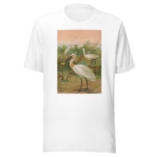 Platalea leucorodia by Johann Friedrich Naumann T-Shirt