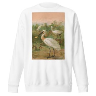 Platalea leucorodia by Johann Friedrich Naumann Sweatshirt