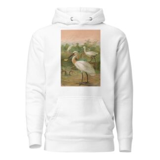 Platalea leucorodia by Johann Friedrich Naumann Hoodie